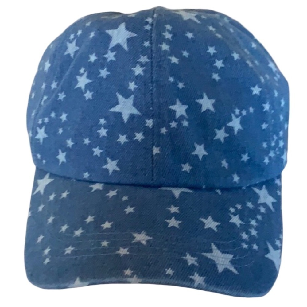 David & Young blue denim cap with stars OS / One Size New